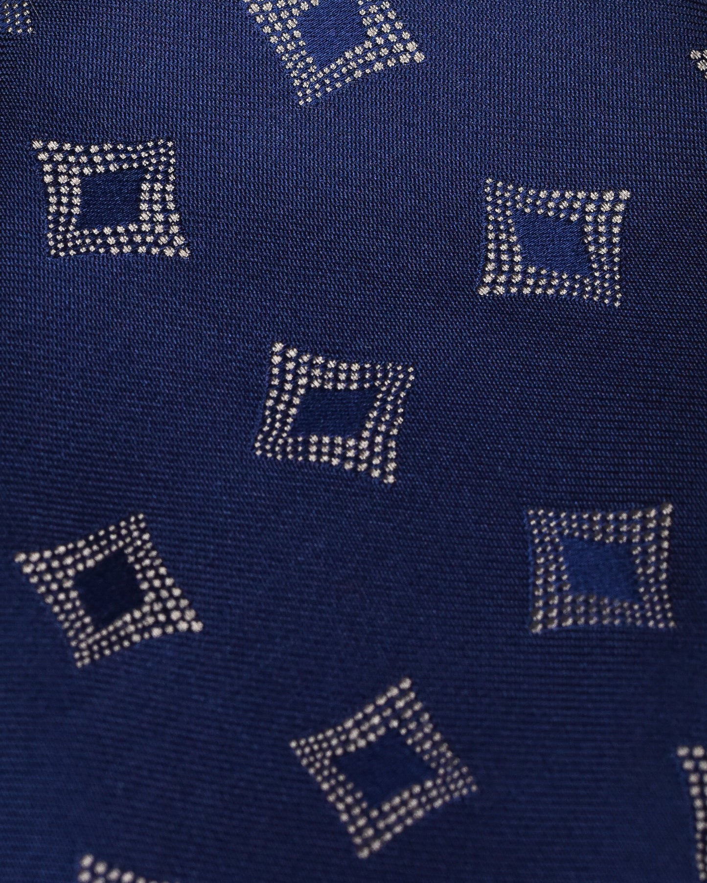 khakis of Carmel - silk printed tie in Deep Blue