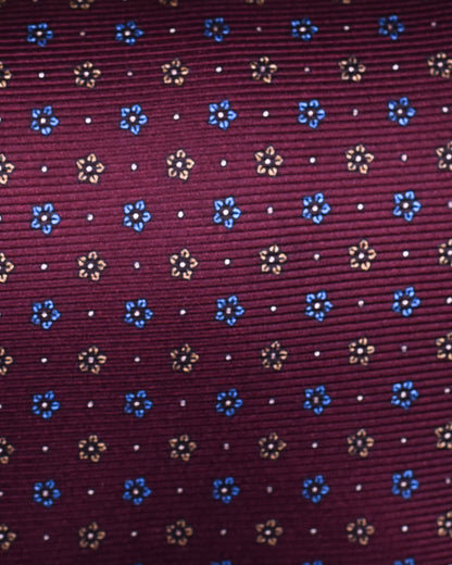 khakis of Carmel - silk printed tie in Burgundy