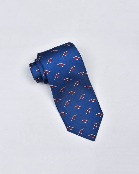 khakis of Carmel - silk printed tie in Blue