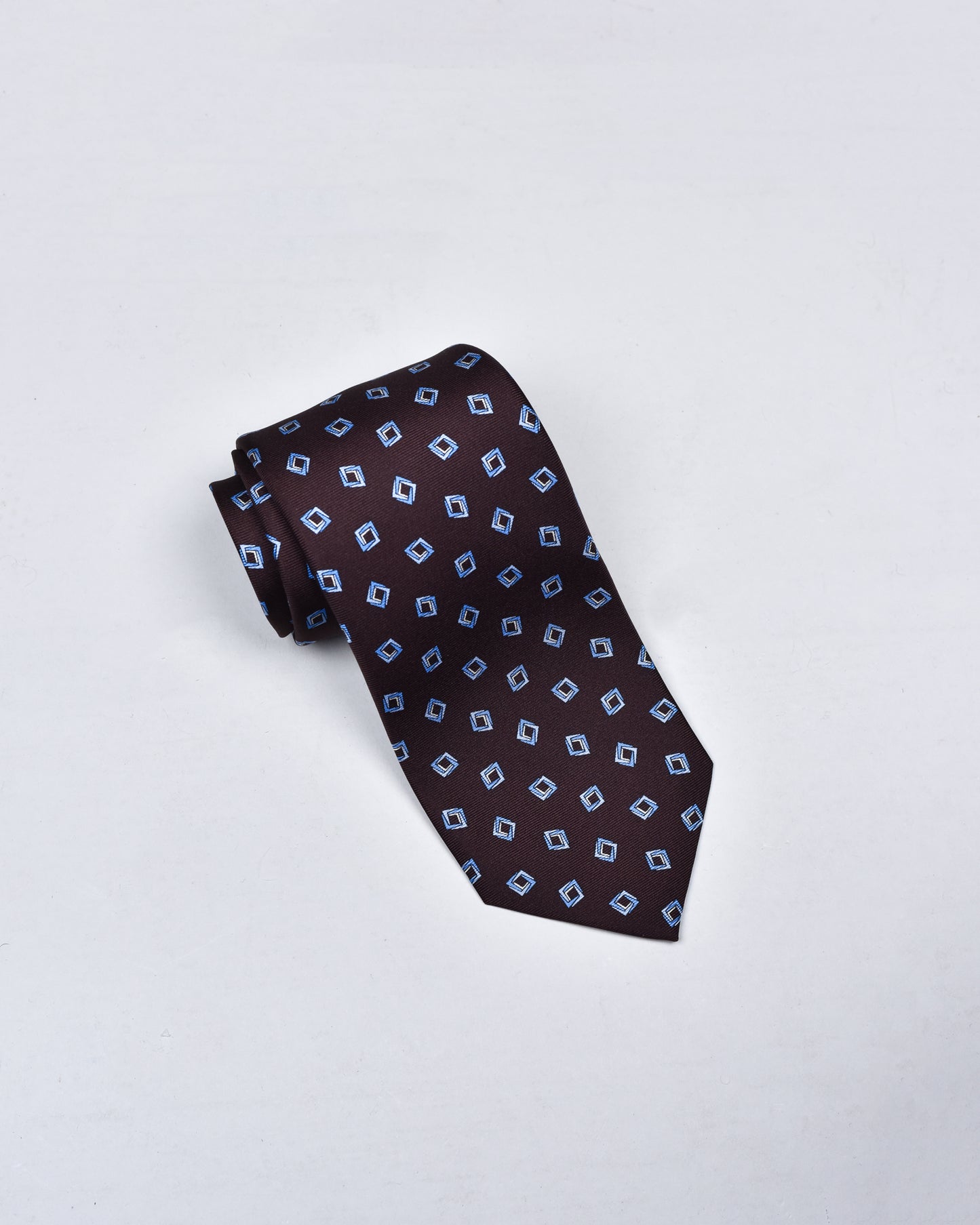 khakis of Carmel - silk printed tie in Rich Brown