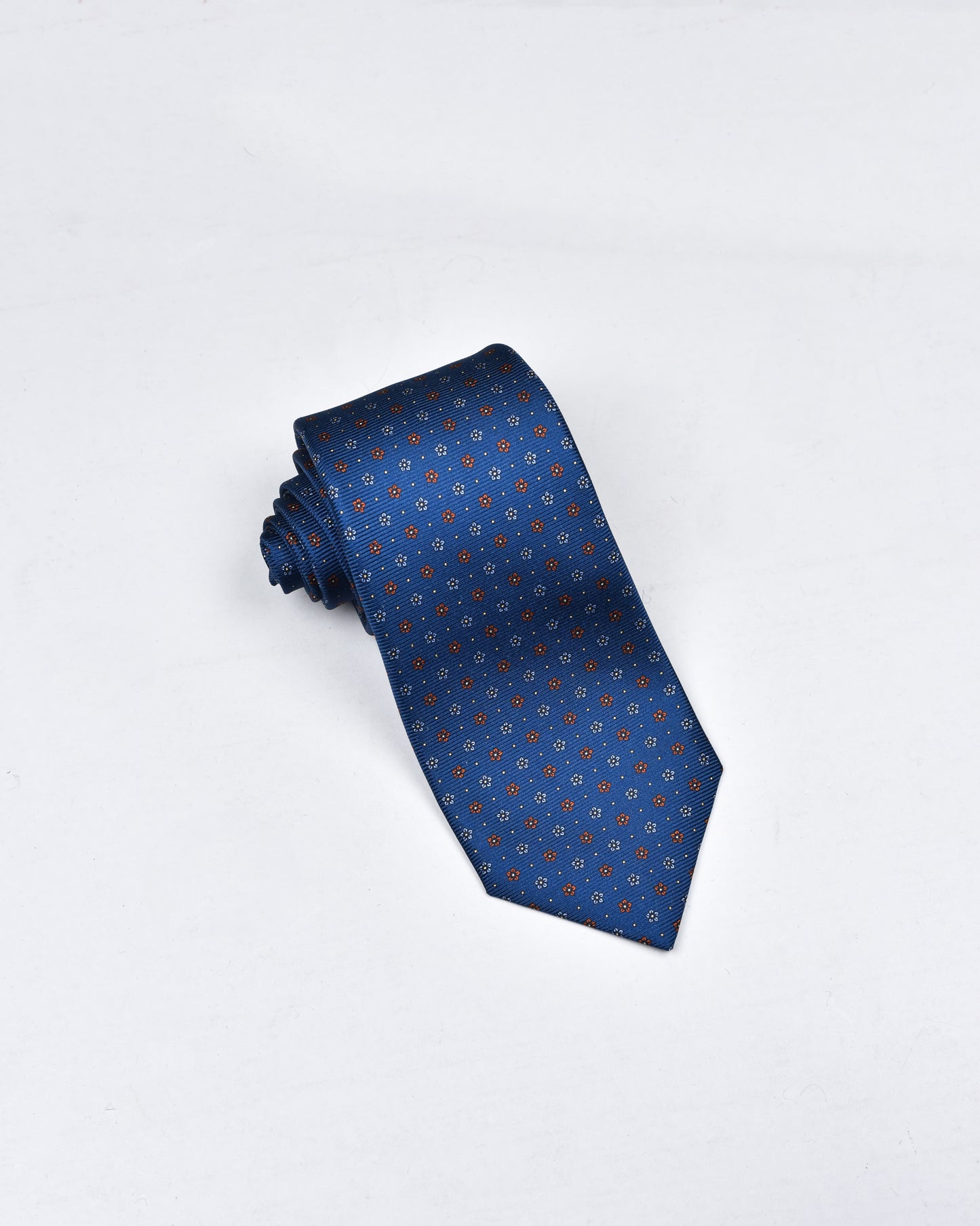 khakis of Carmel - silk printed tie in Navy Blue