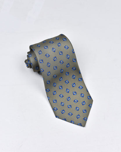 khakis of Carmel - silk printed tie in Green