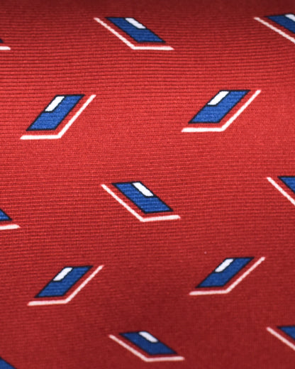 khakis of Carmel - silk printed tie in Bright Red