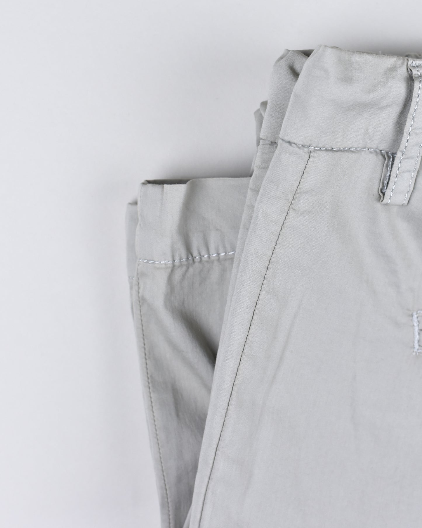 khakis of carmel - Cream Cotton Super Light Slim Pant