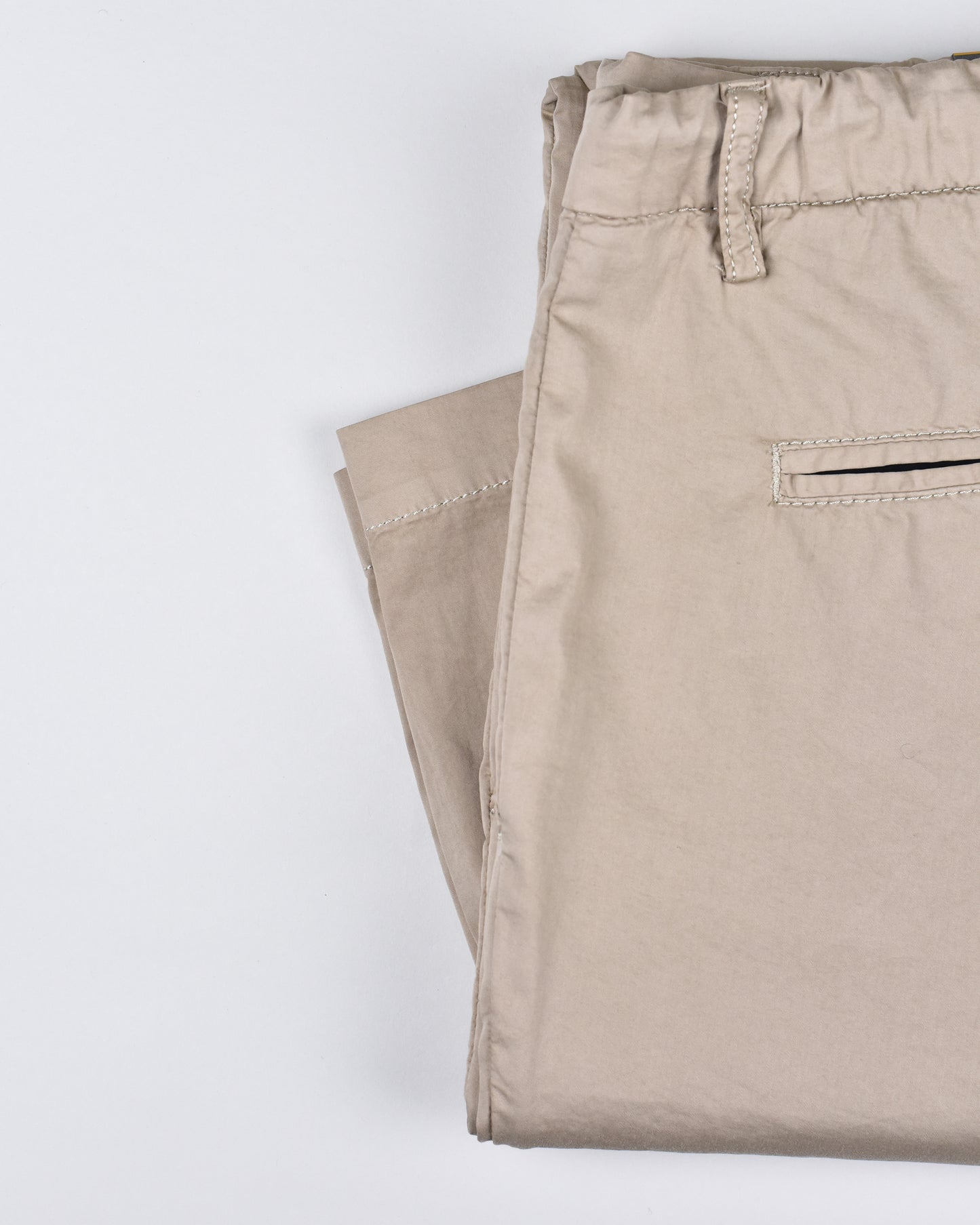 khakis of carmel - Tan Cotton Super Light Slim Pant