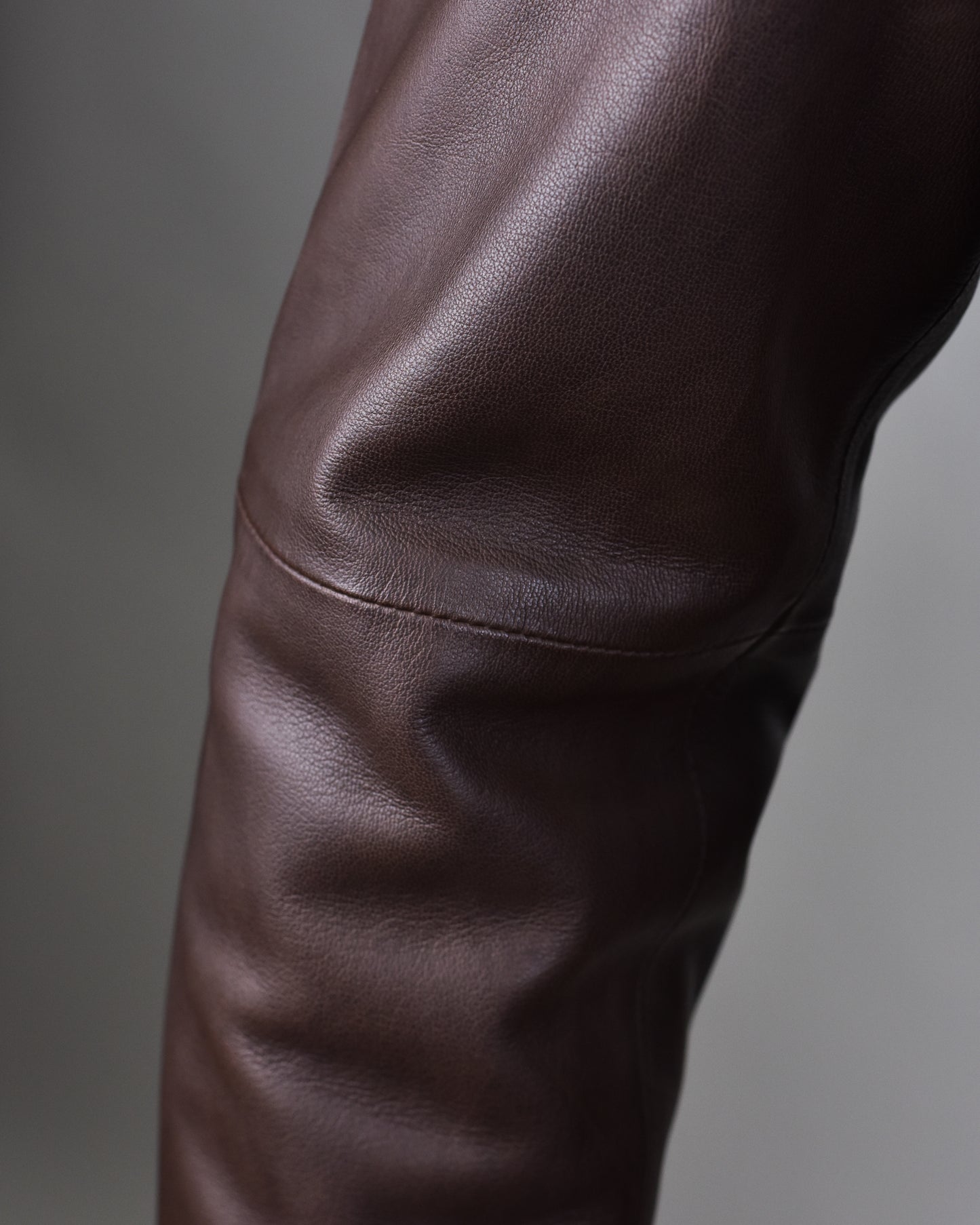 Khakis of Carmel - Brown Leather Button-Front Jacket