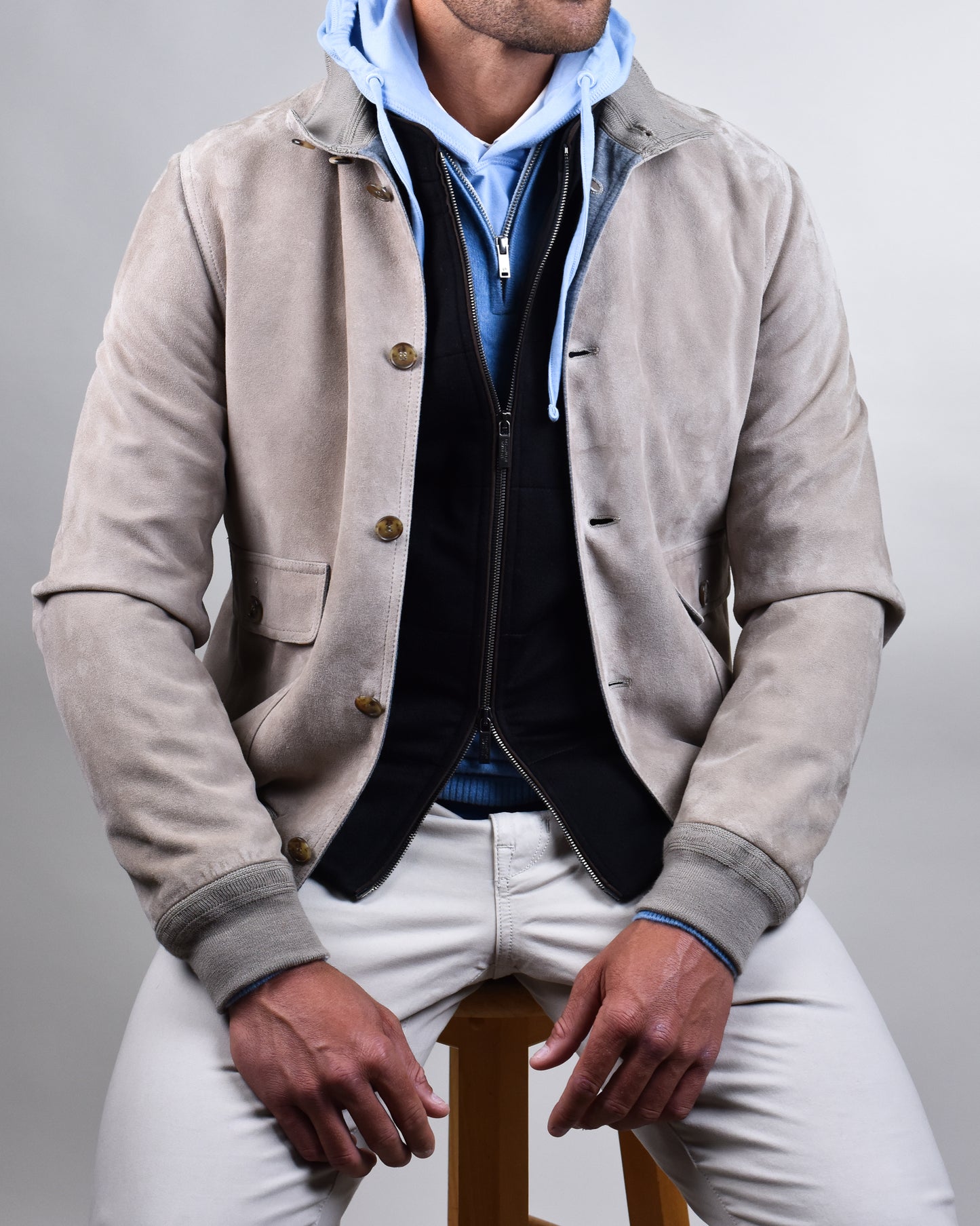 Manto Scutum - Taupe Suede Jacket