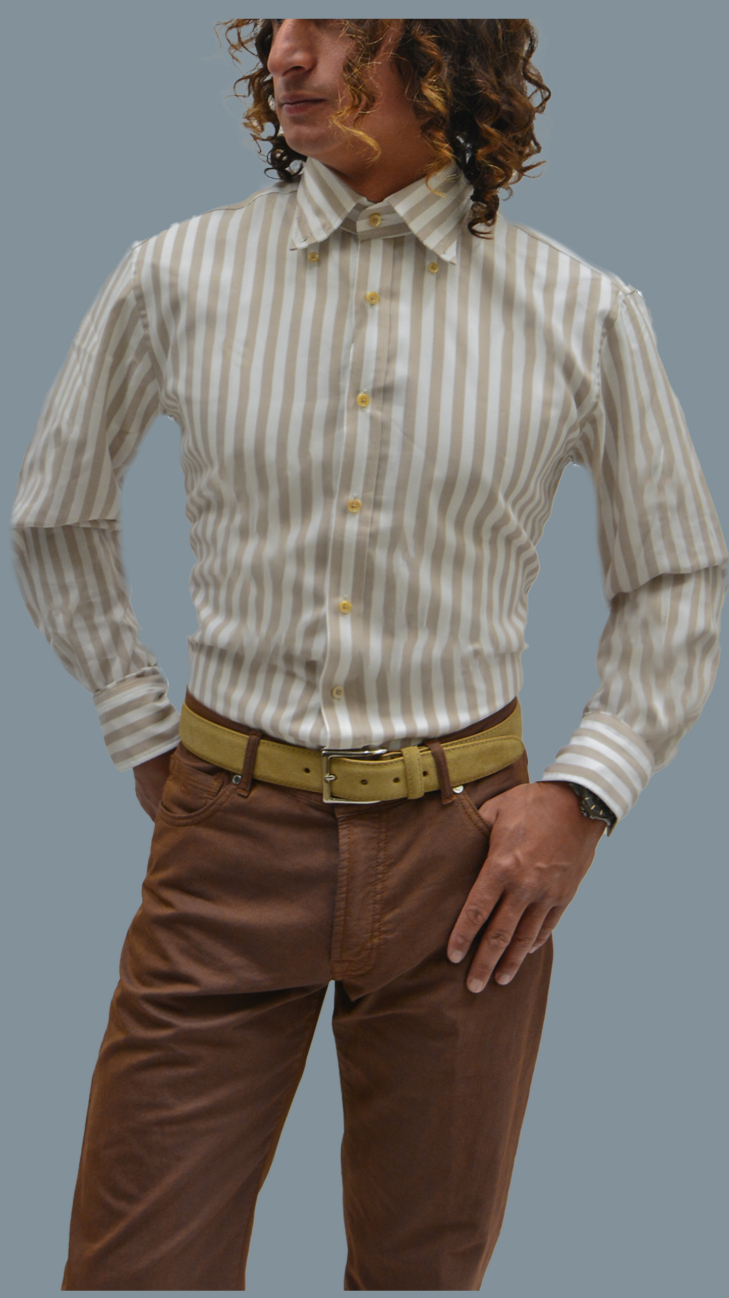 stenströms - brown check shirt