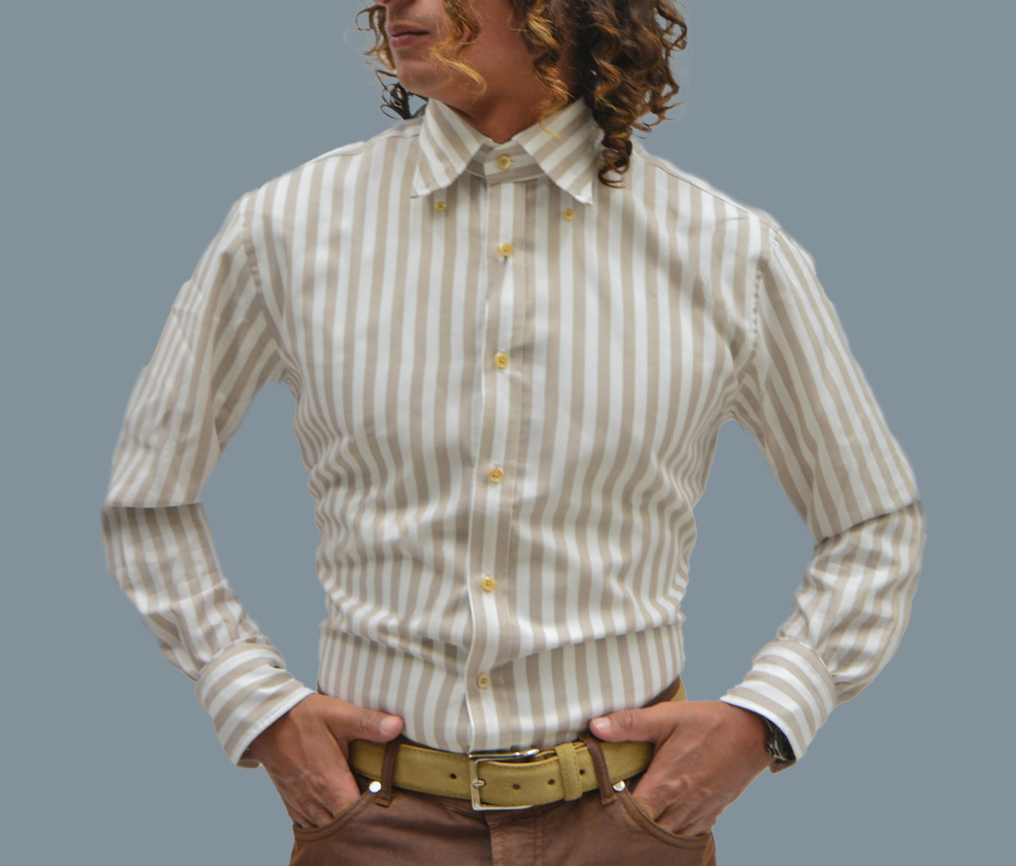 stenströms - brown check shirt