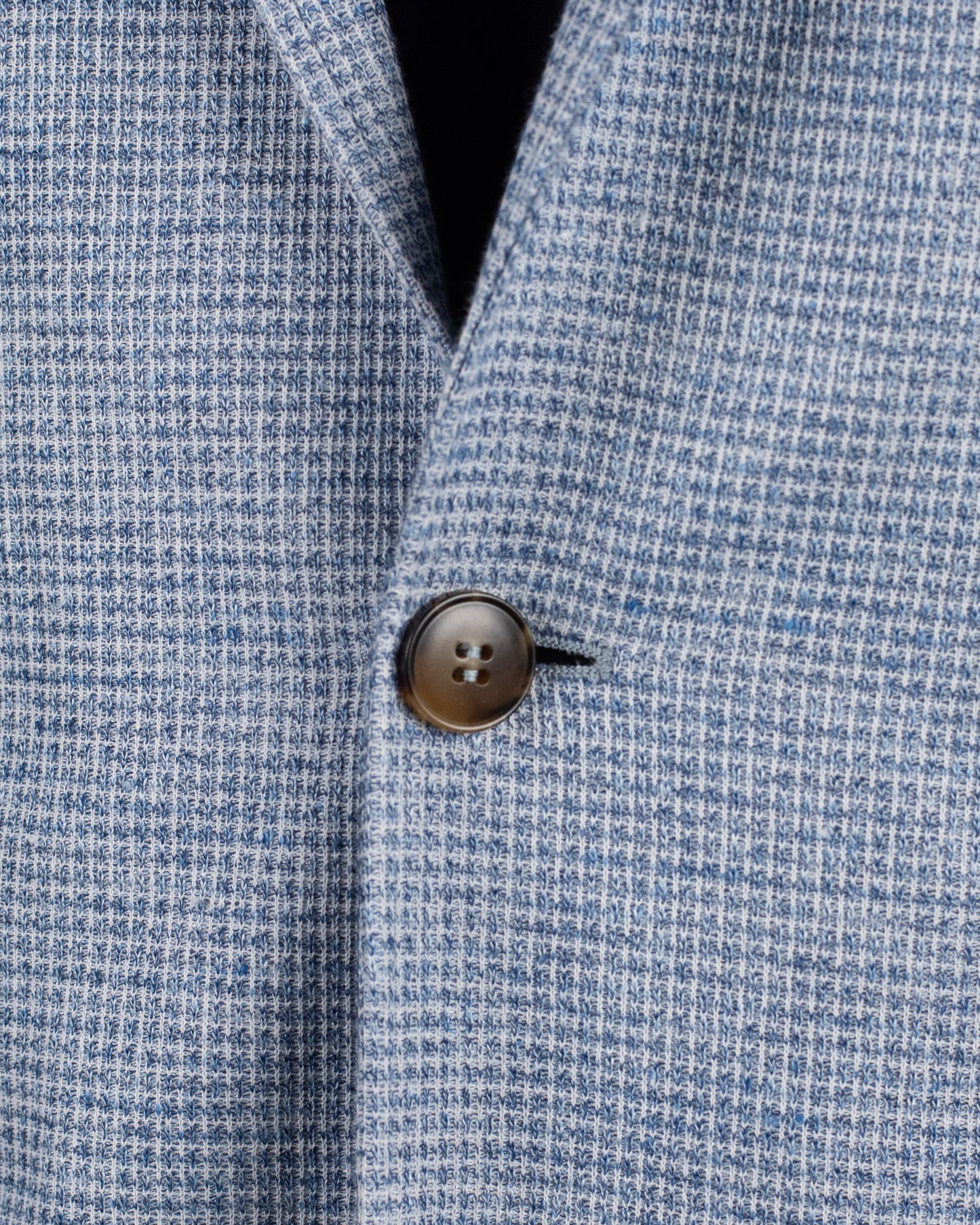 canali blue houndstooth jersey soft coat
