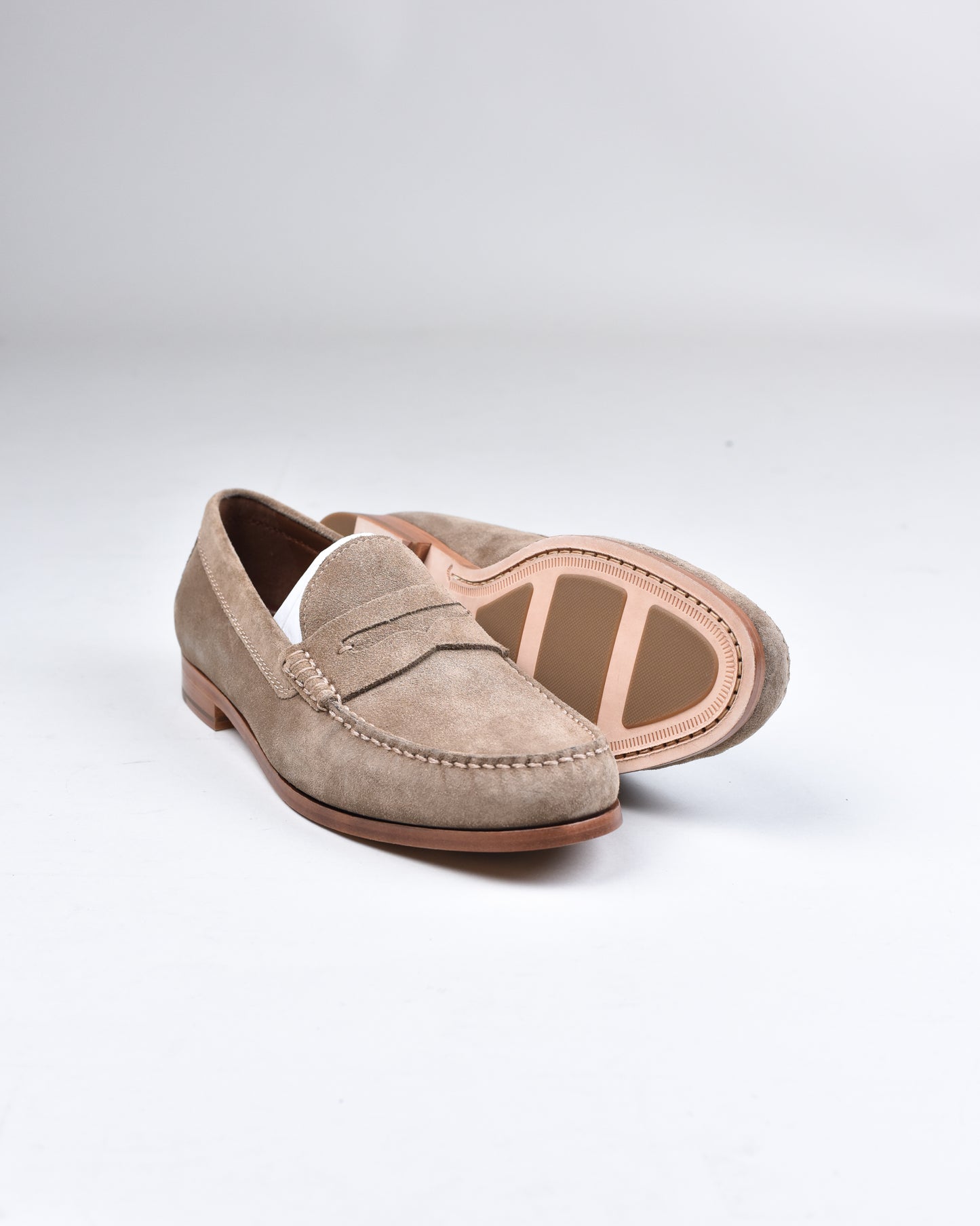 Johnston & Murphy - Taupe Bladwin Penny Loafer