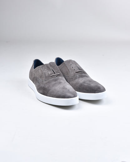 Johnston & Murphy - Grey Suede Bolivar Venetian