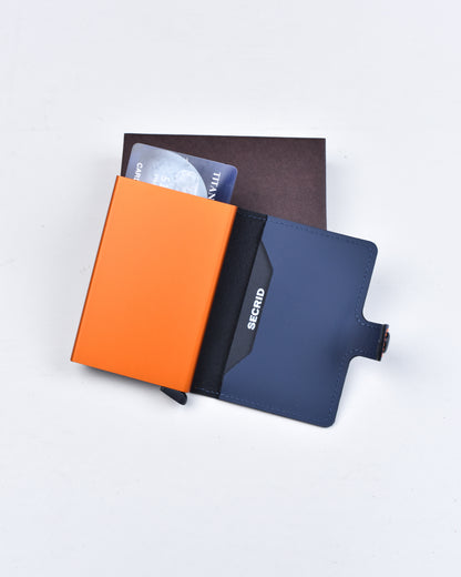 Secrid - Miniwallet in Matte Night Blue / Orange