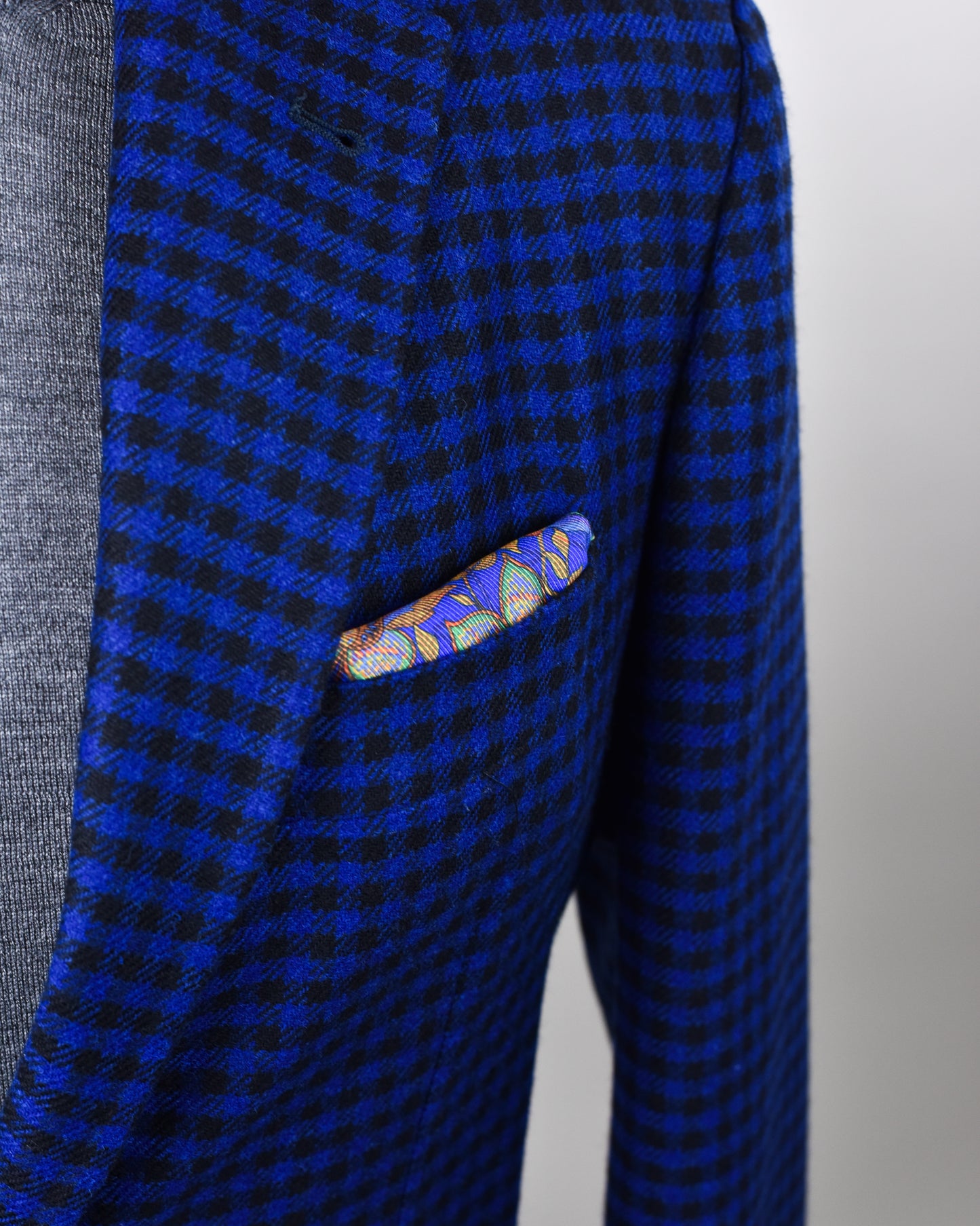 The Basement - Sartorio Black and Navy Checked Coat