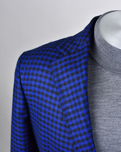 The Basement - Sartorio Black and Navy Checked Coat