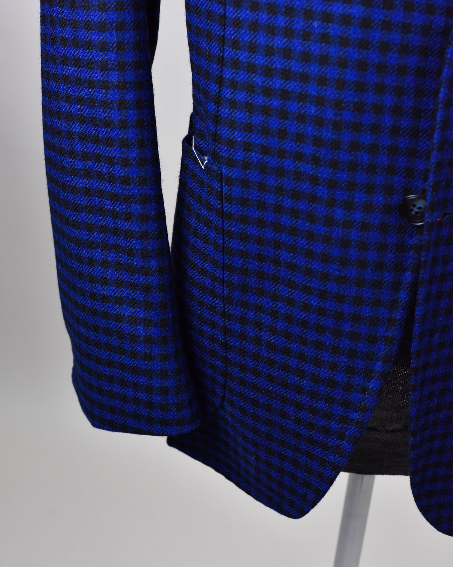 The Basement - Sartorio Black and Navy Checked Coat