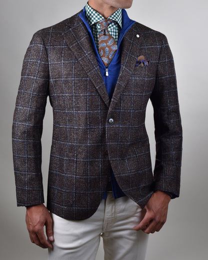 Khakis of Carmel - Brown checked Sport Coat