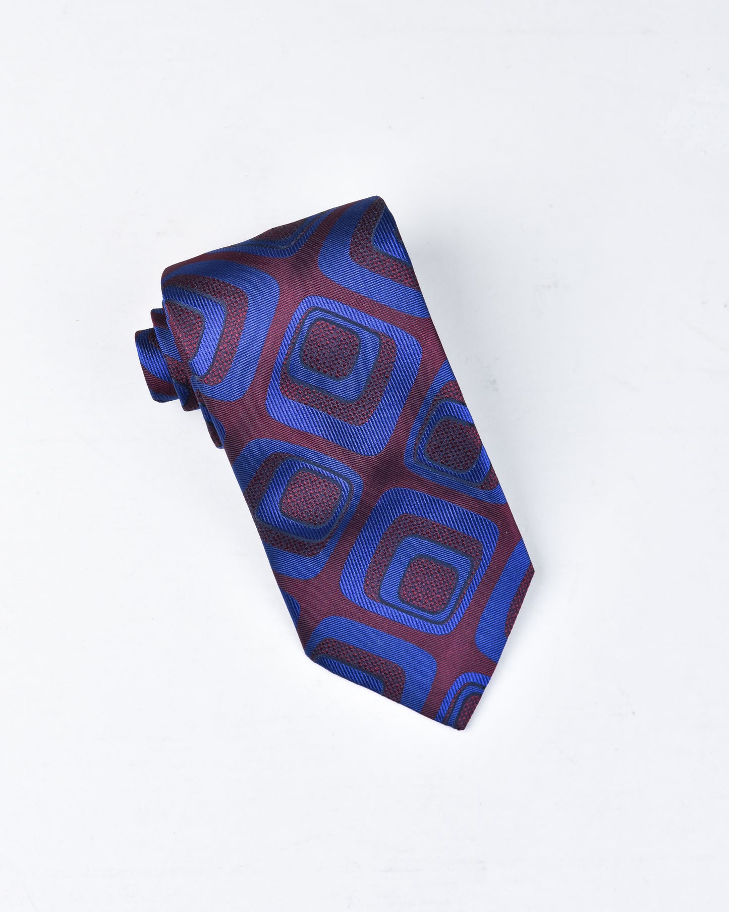 khakis of Carmel - silk printed tie in Maroon and Blue