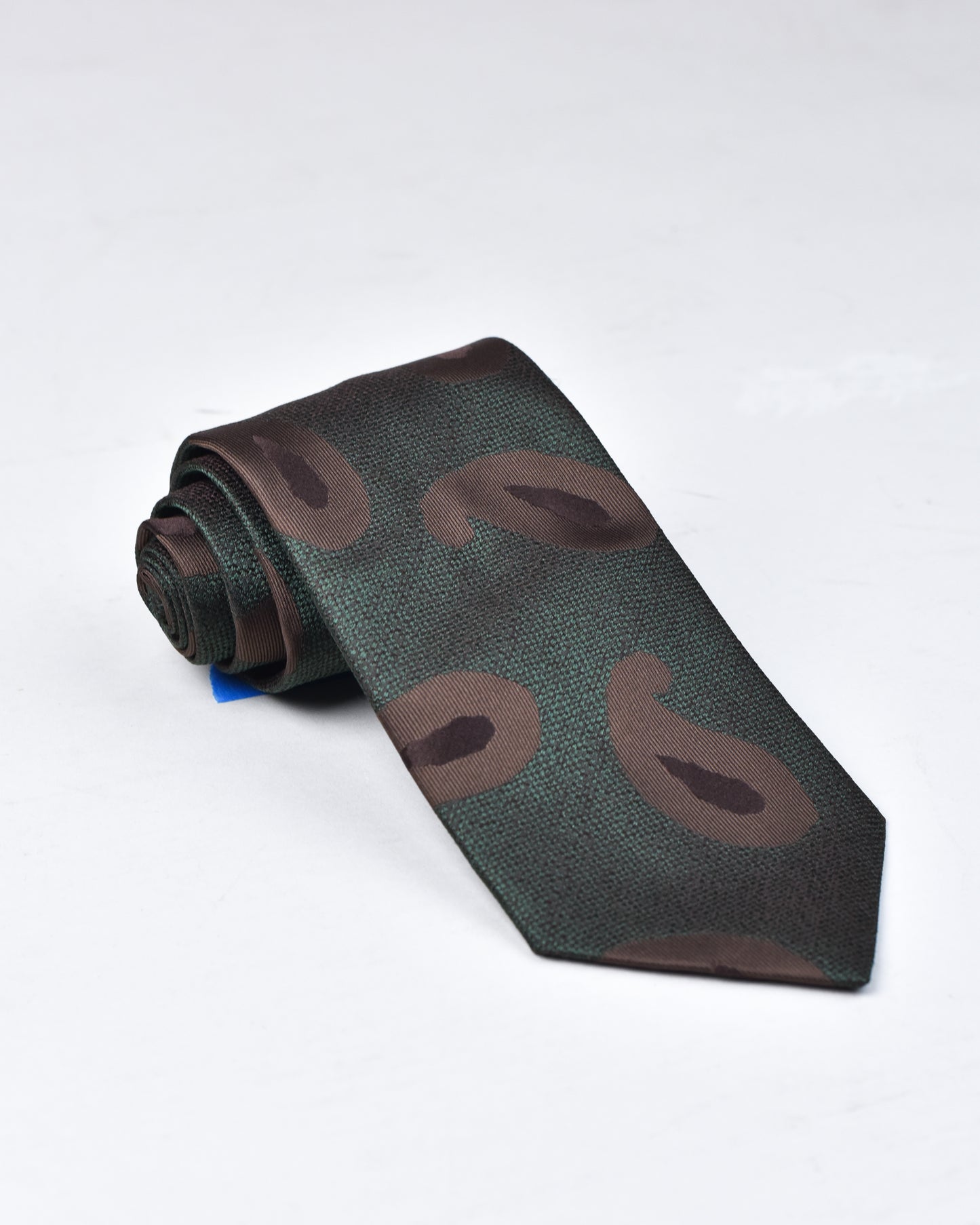 khakis of Carmel - silk printed tie in Green and Brown