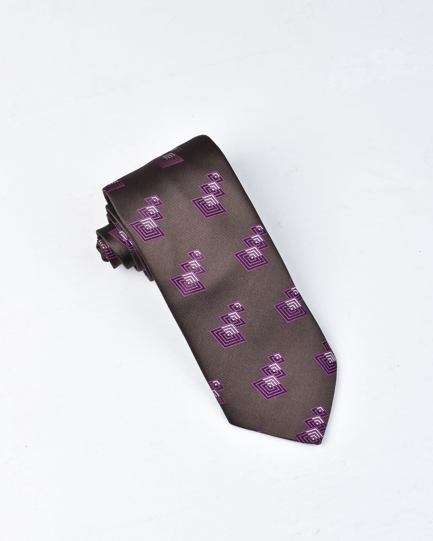 khakis of Carmel - silk printed tie in Brown and Pink