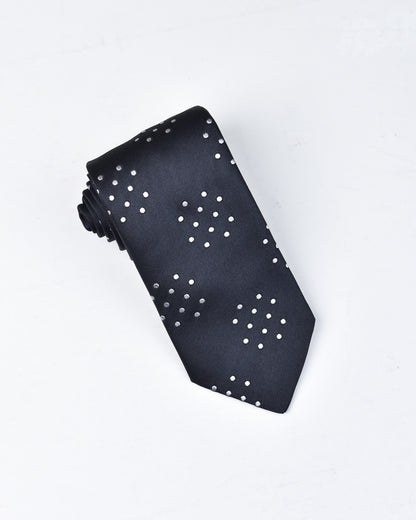 khakis of Carmel - silk printed tie in Black and White