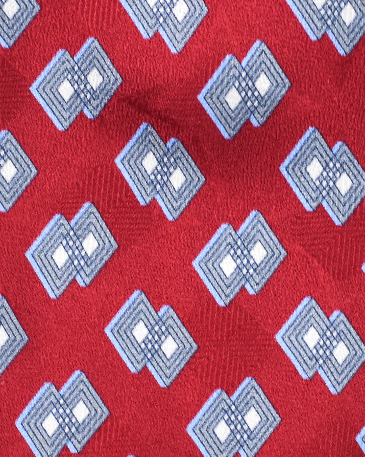 khakis of Carmel - silk printed tie in Red and Grey