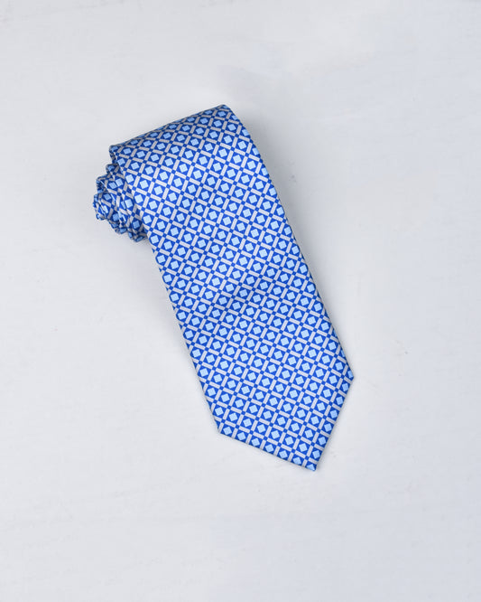 khakis of Carmel - silk printed tie in Blue