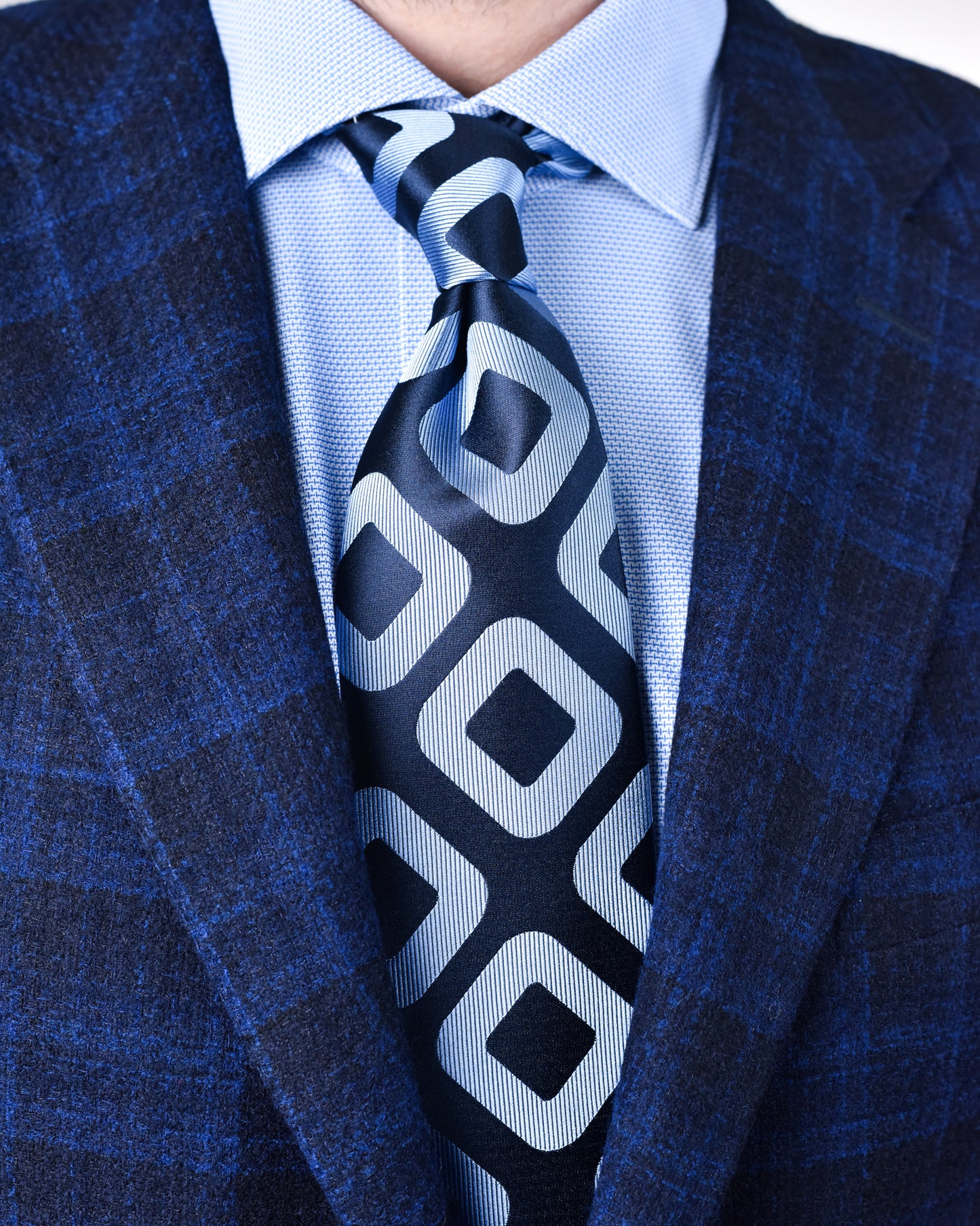 Canali  - Navy Blue Checked Sport Coat