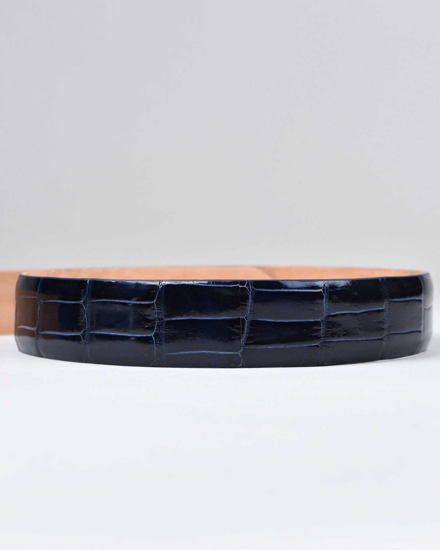 Khaki’s of Carmel - Handcrafted American Alligator Belt in Navy