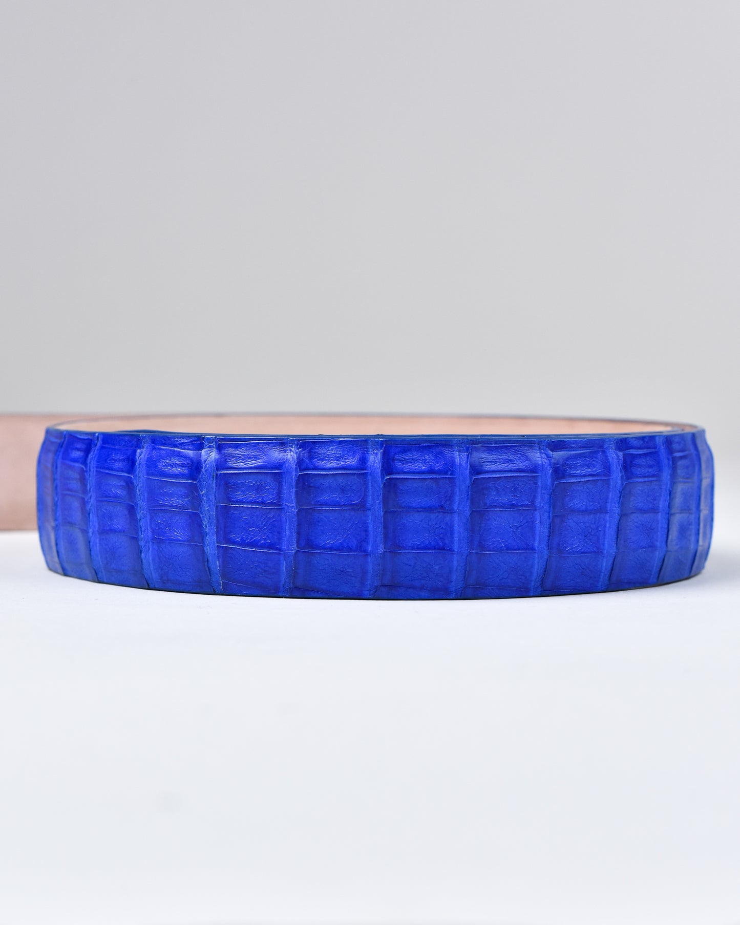 Khaki’s of Carmel - Handcrafted American Black Caiman Royal Blue Belt