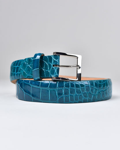 Khaki’s of Carmel - Handcrafted American Alligator Belt in Tiffany