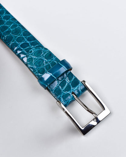 Khaki’s of Carmel - Handcrafted American Alligator Belt in Tiffany