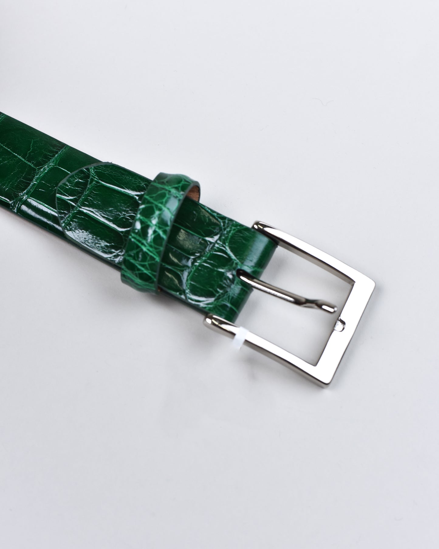 Khaki’s of Carmel - Handcrafted American Alligator Belt in Kelly Green