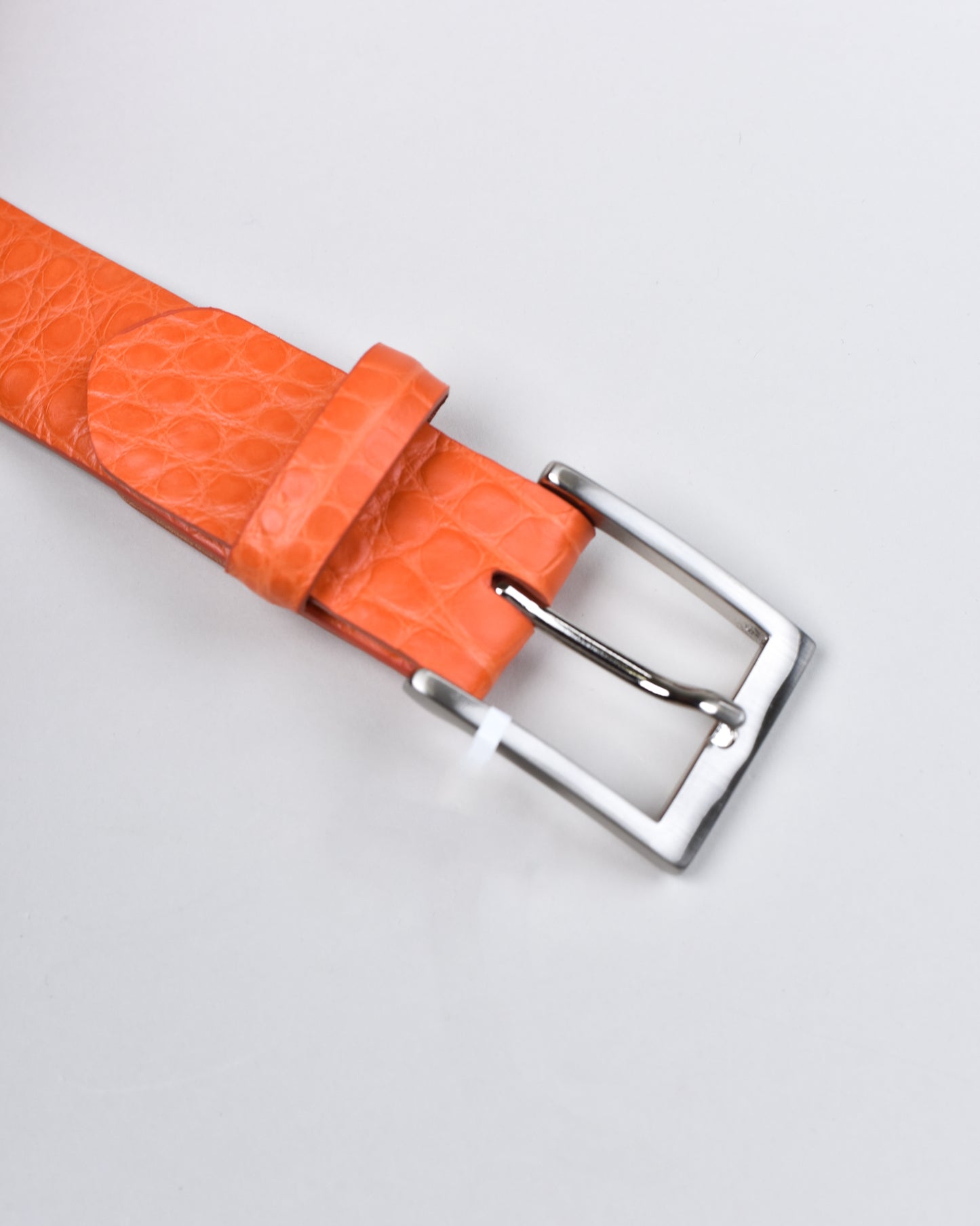 Khaki’s of Carmel - Handcrafted American Matte Alligator Belt in Orange