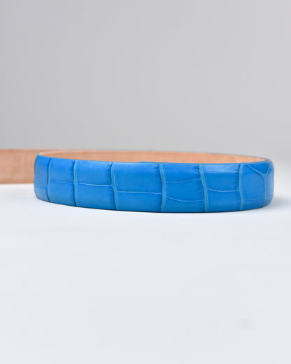 Khaki’s of Carmel - Handcrafted American Matte Alligator Belt in Turquoise