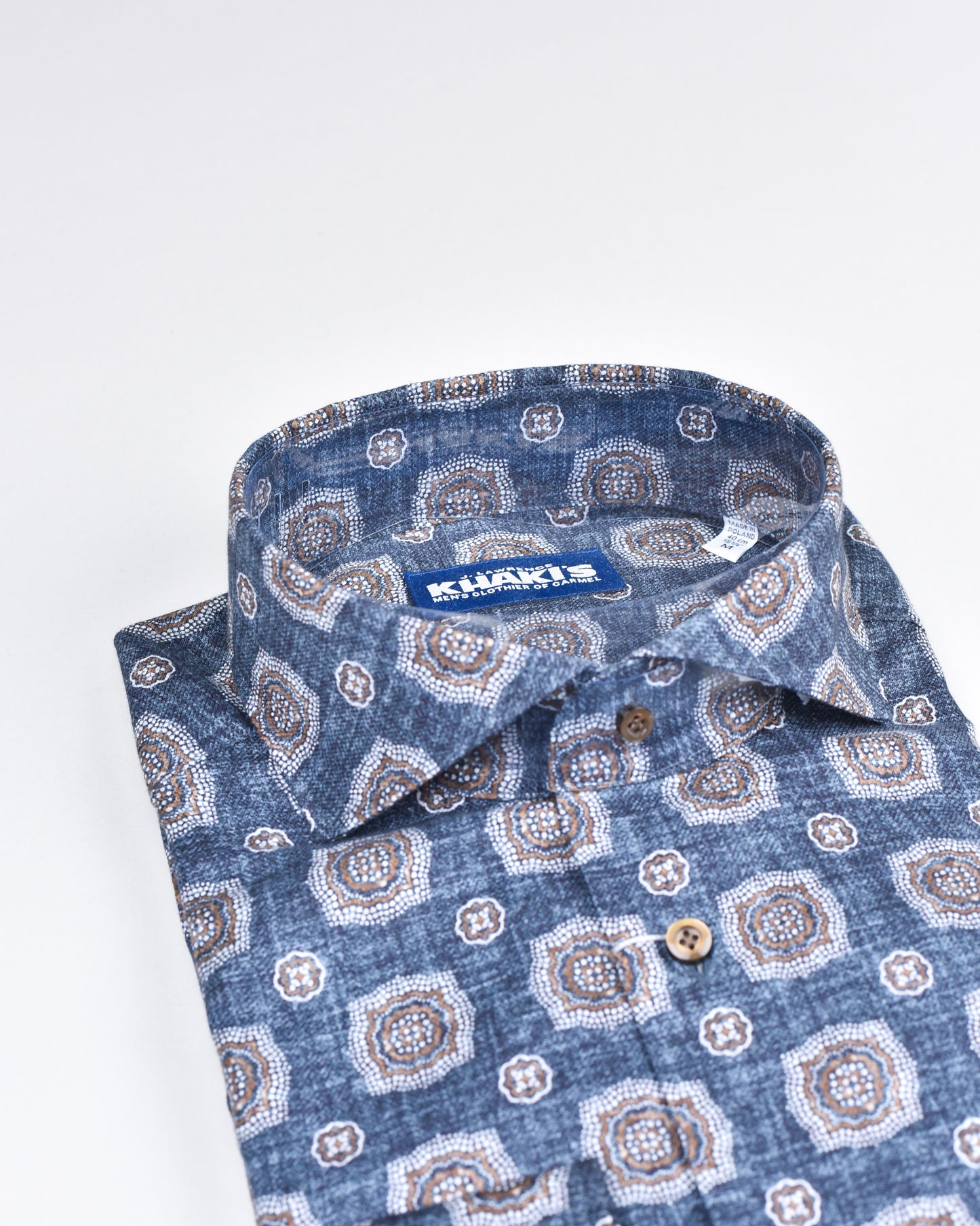 Khaki’s of Carmel - Grey Technical Patterned Shirt