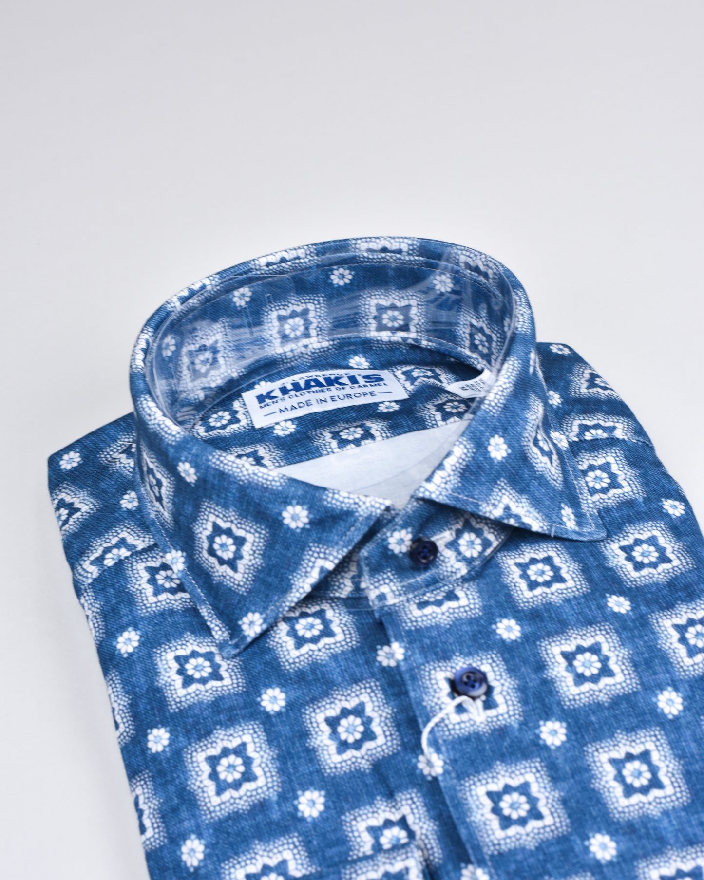 Khaki’s of Carmel - Blue Technical Patterned Shirt