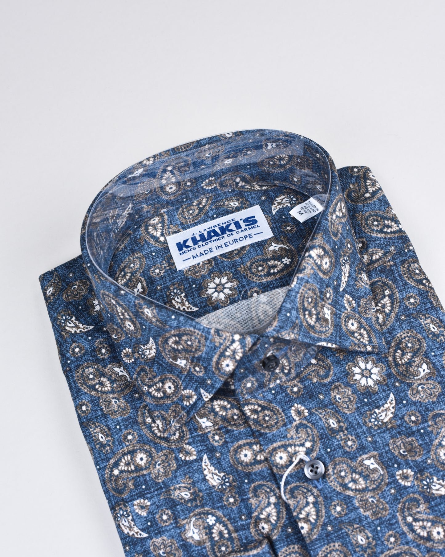 Khaki’s of Carmel - Blue Damask Technical Patterned Shirt