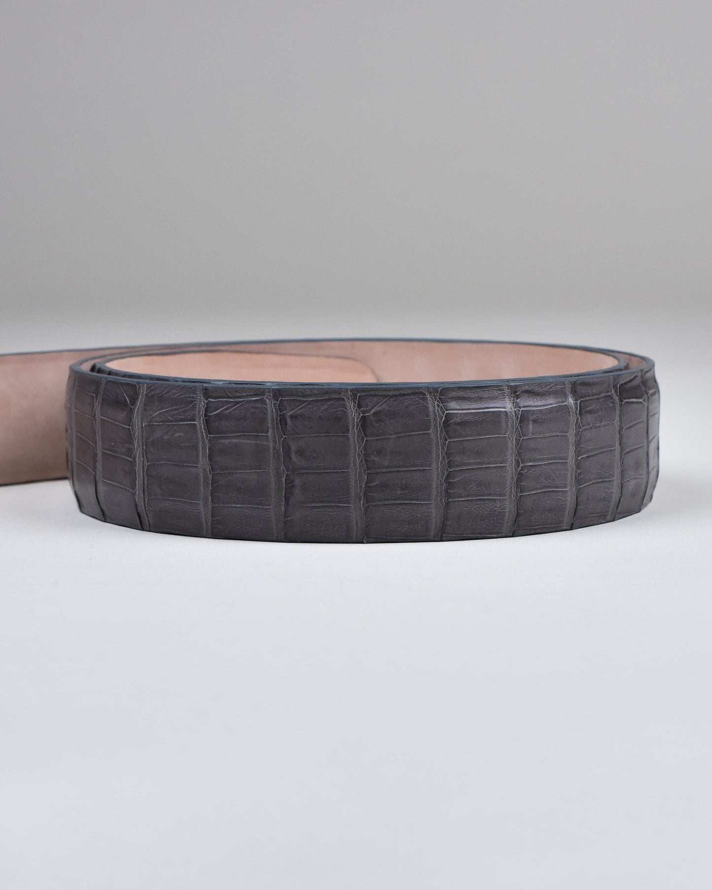 Khaki’s of Carmel - Handcrafted American Black Caiman Grey Belt