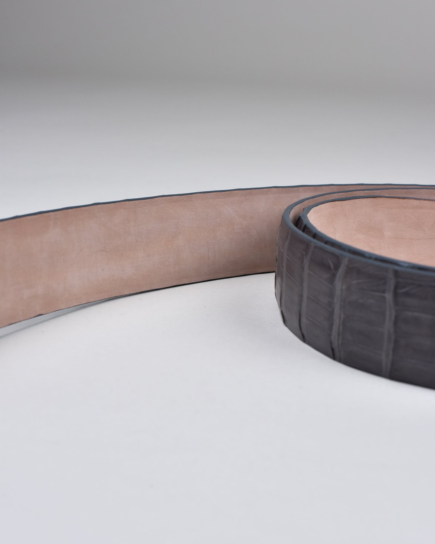 Khaki’s of Carmel - Handcrafted American Black Caiman Grey Belt