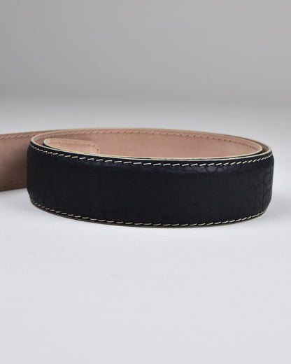 Khaki’s of Carmel - Handcrafted American Bison Black Beige Belt