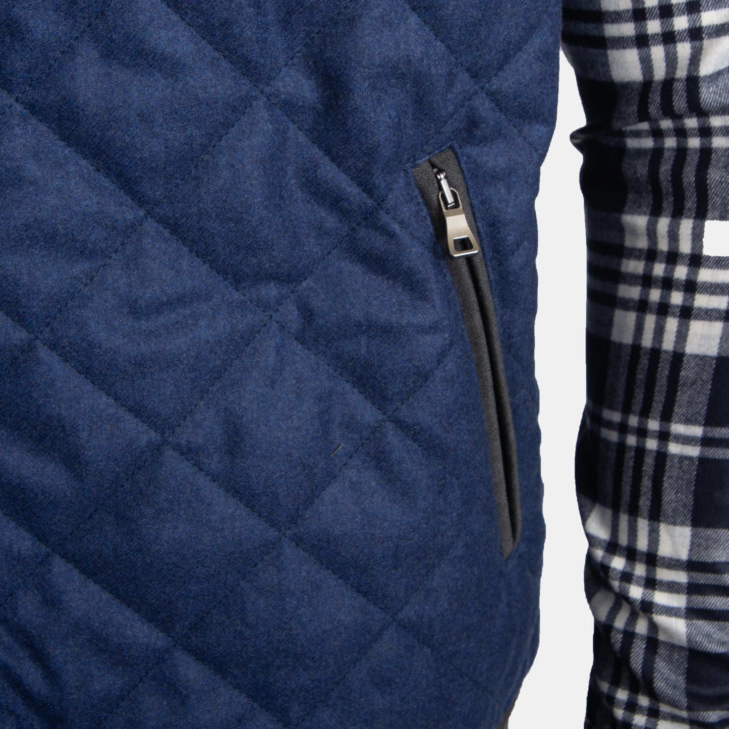 Khaki’s of Carmel - Blue Flannel Quilted Vest