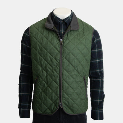Khaki’s of Carmel - Olive Flannel Quilted Vest