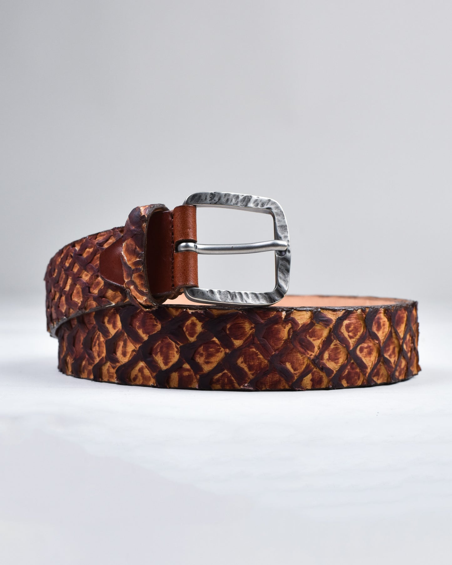 Khaki’s of Carmel - Handcrafted Amazonian Arapaima Tan Belt