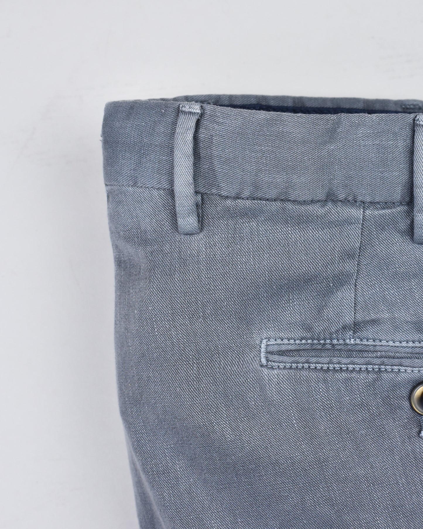 PT Torino - Slim-fit trousers in Batavia cotton and linen in Blue