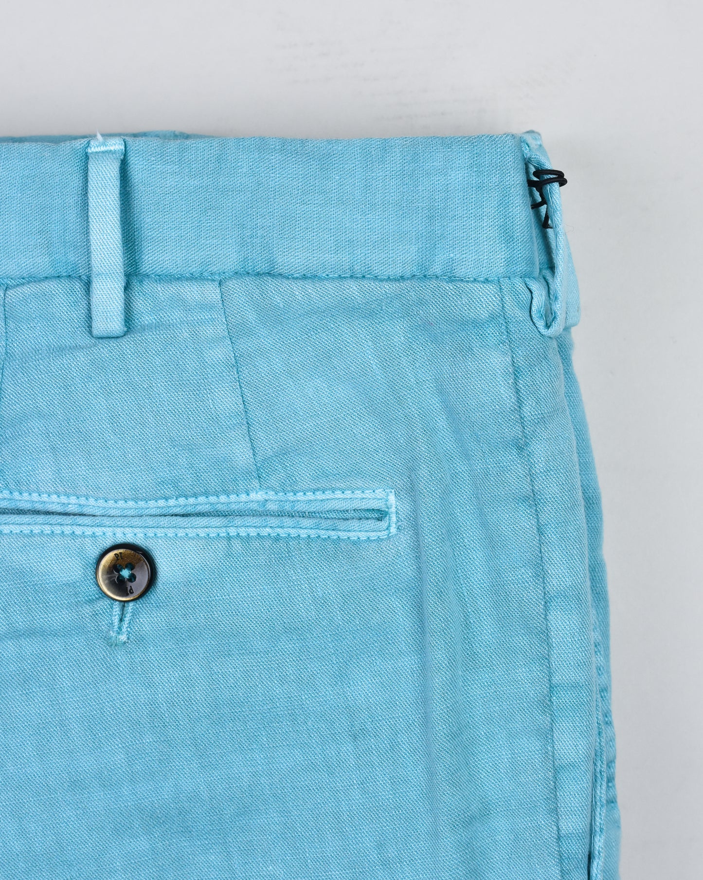 PT Torino - Slim-fit trousers in Batavia cotton and linen in Teal