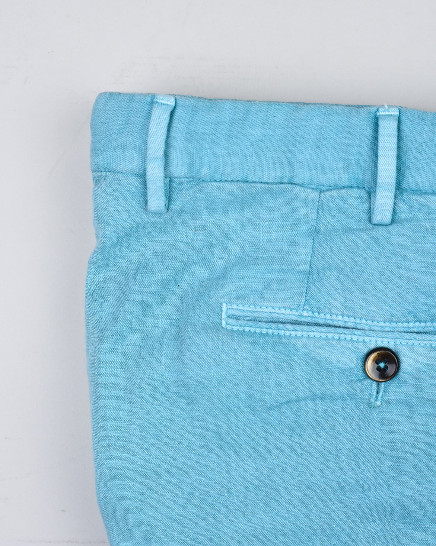 PT Torino - Slim-fit trousers in Batavia cotton and linen in Teal