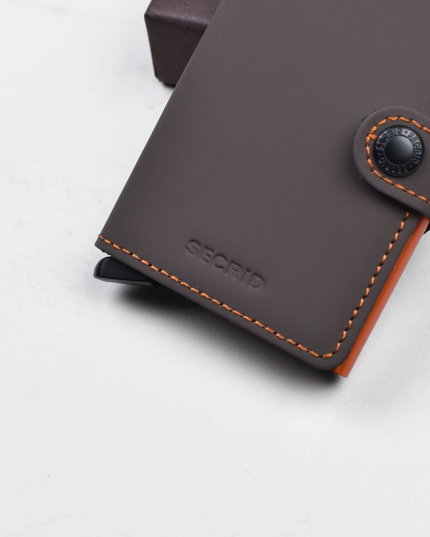 Secrid - Miniwallet in Matte Truffle / Orange