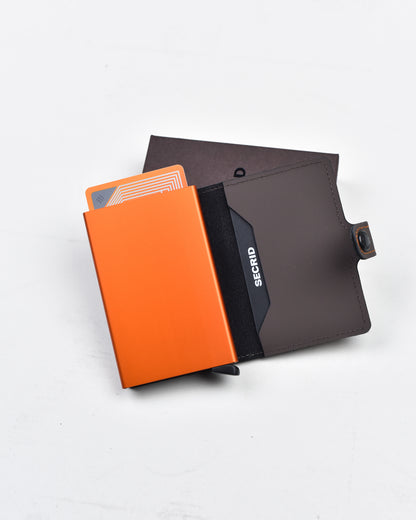 Secrid - Miniwallet in Matte Truffle / Orange