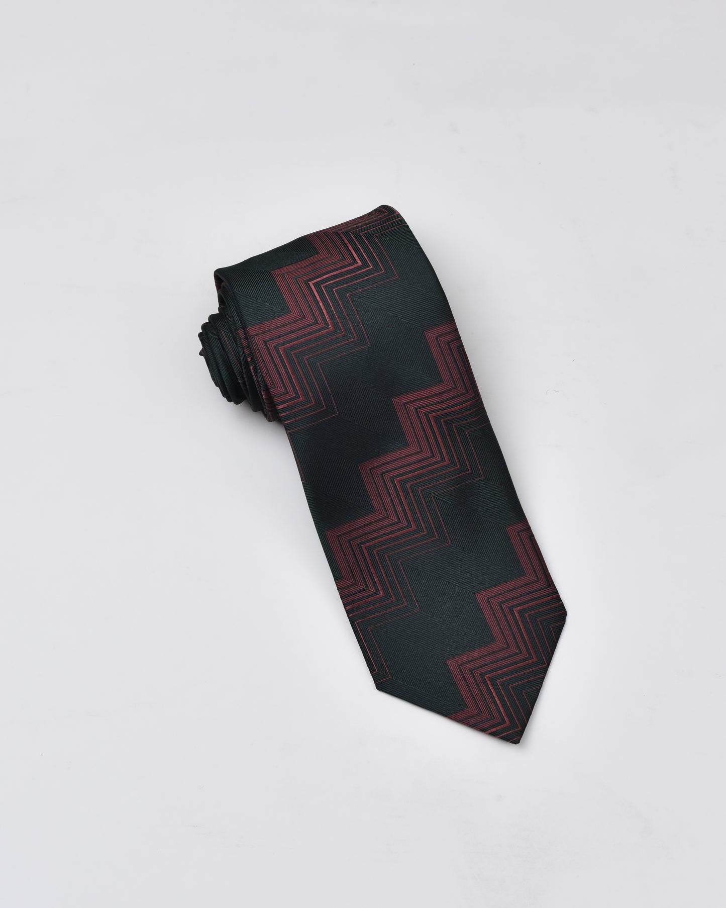 Khakis of Carmel - Silk Printed Tie in Green and Maroon